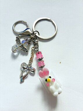 Poshmark Listing: Bunny, Bow & Fairy Charm Keychain